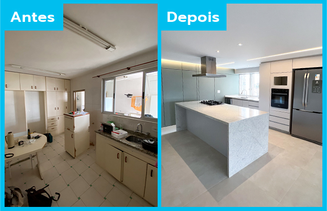 Cozinha - Antes x depois 2